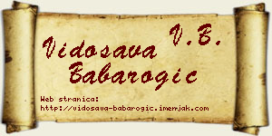 Vidosava Babarogić vizit kartica
